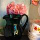Vintage Empoli blown glass jug