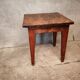Small farmhouse table, low and square.