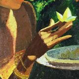 Important Oil on Canvas “La Tahitienne” signed Morillon – 1985