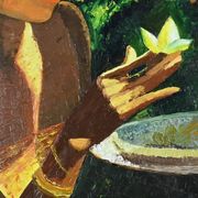Important Oil on Canvas “La Tahitienne” signed Morillon – 1985