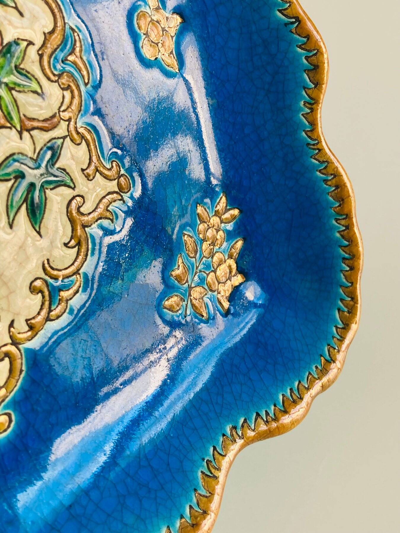 Decorative plate émaux longwy