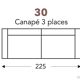 3-seater sofa 225cm - Moome Design LEX