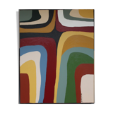 Colorful abstract painting "Rainbow n°4" 72x60 cm