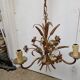 Lustre épis de blé fer doré de 1970, Italie
