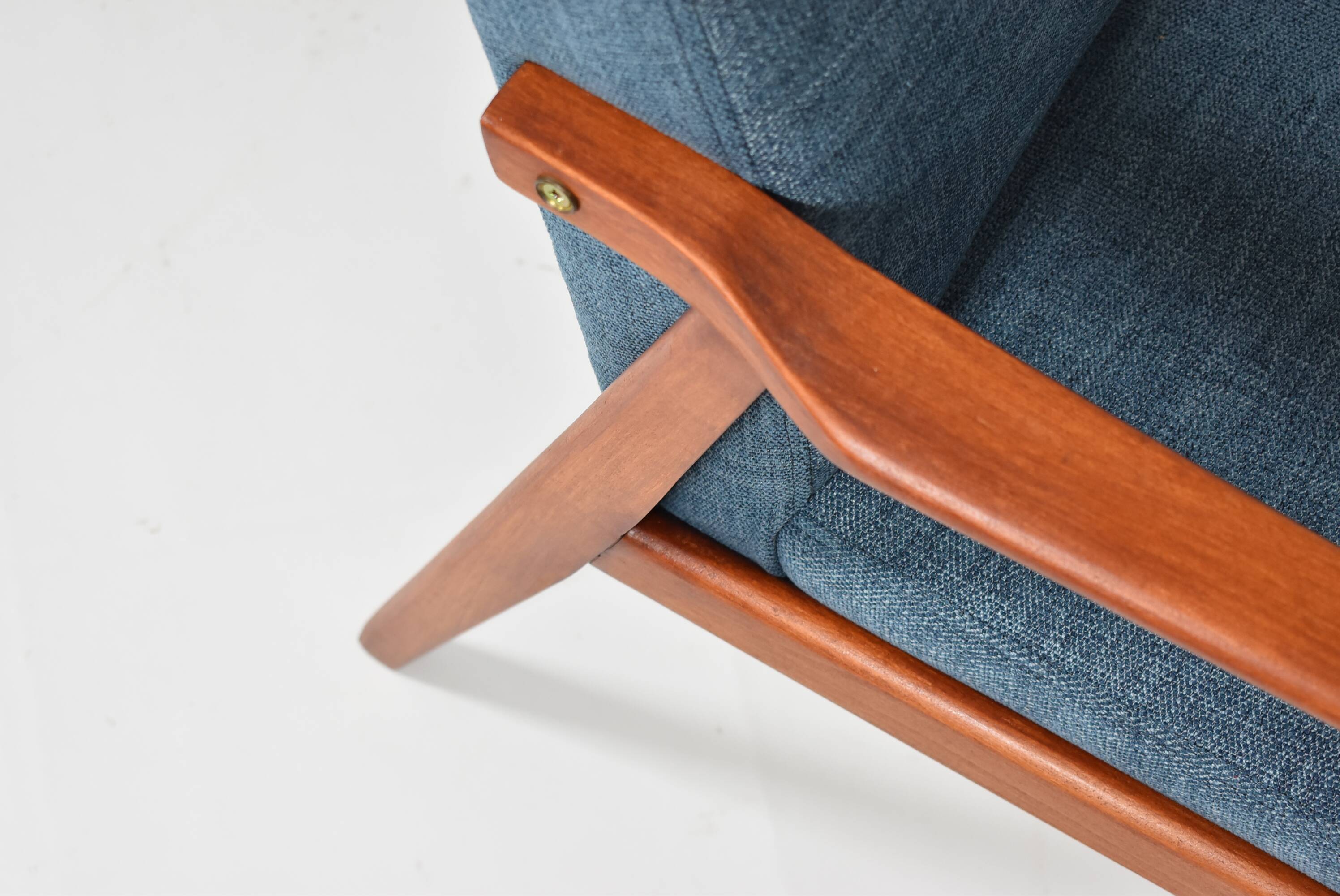 Original club armchair "Snieżnik" 1960s, blue