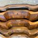 serpentine commode in antique walnut