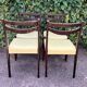 6 Scandinavian chairs with pale yellow skai seats