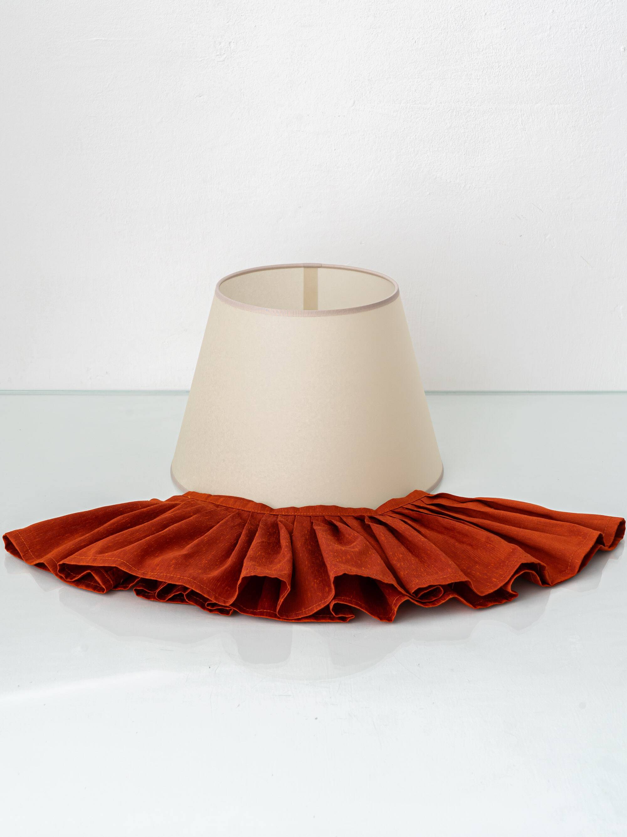 Polychrome Dutch Delft Table Lamp, Tichelaar Makkum, with New Loose Pleat Silk Shade
