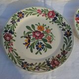 6 assiettes plates en faïence de sarreguemines modèle rusticana