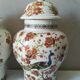 Pair of potiches in faience