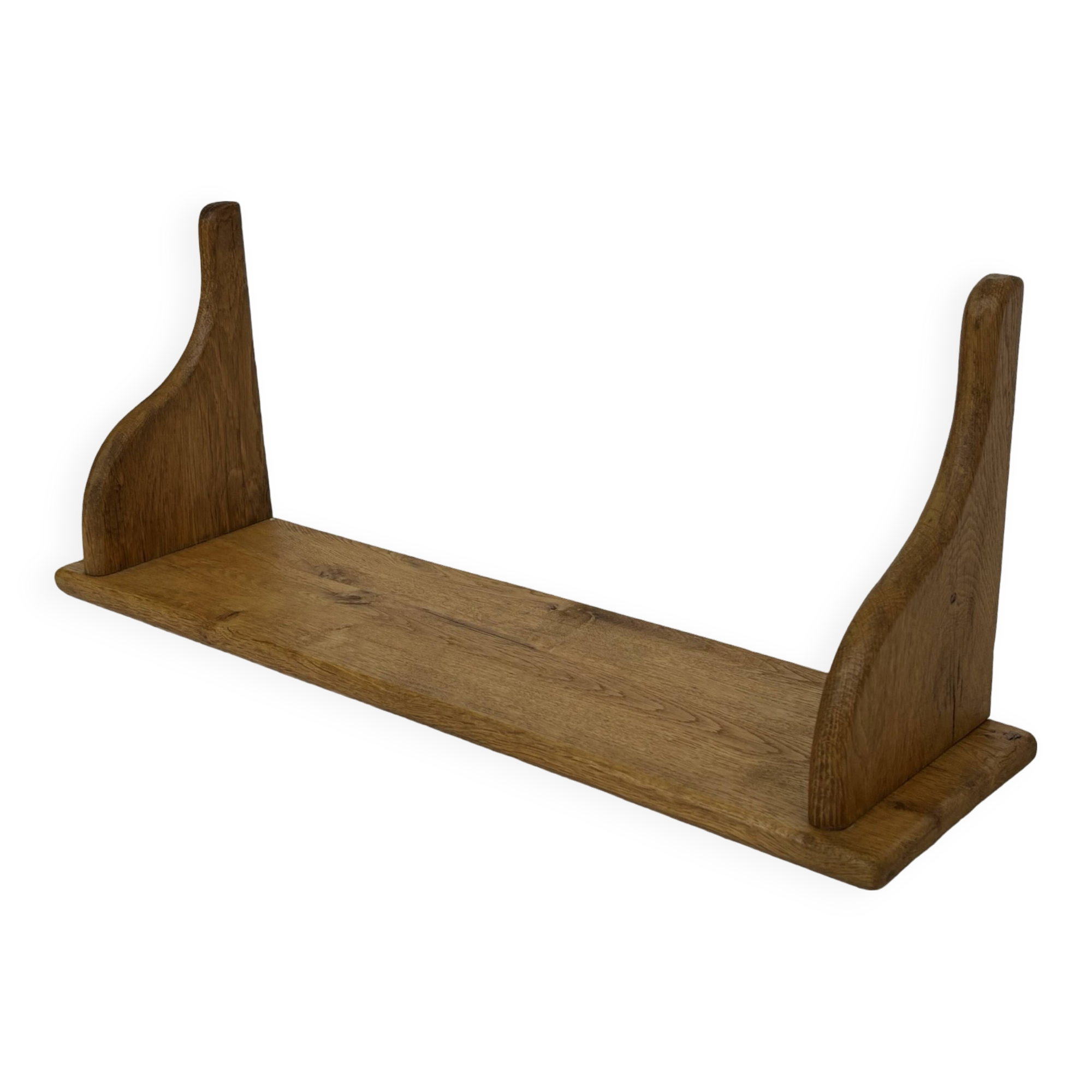 Vintage shelf  in oak wall rack book 1970s wood minimalist design