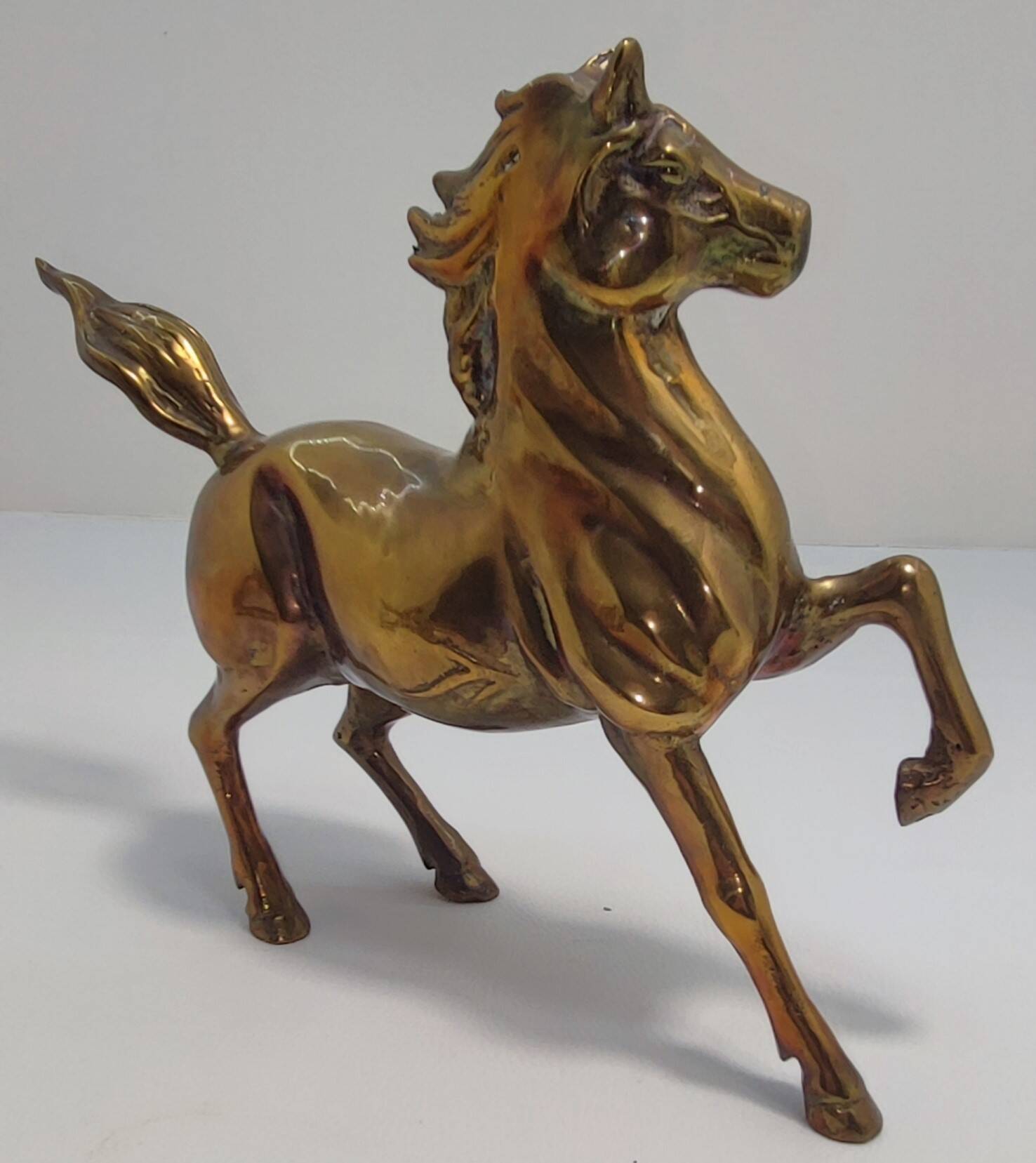 Broche Ancienne Cheval En Laiton - Bijou Vintage - Occasion - Modèle #F5