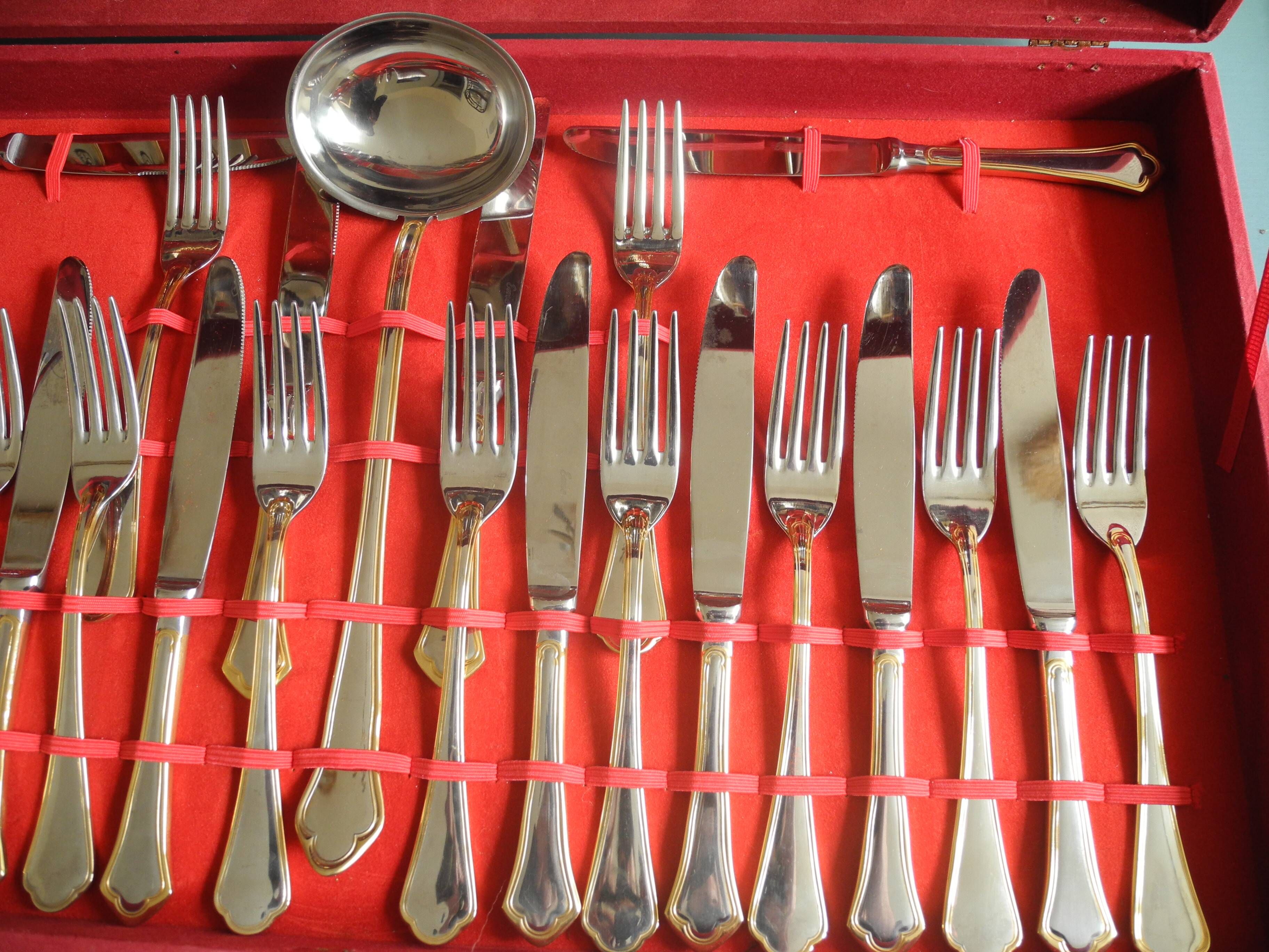 62-piece vintage stainless steel cutlery set, Eme 18/10, Italy