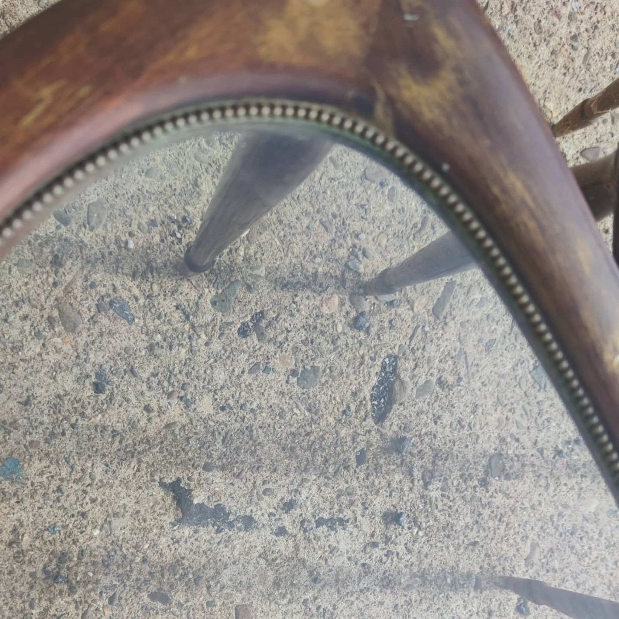 2 tables in mahogany, glass and bronze, circa 1960
