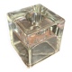 Vintage 1970s Dansk Ice Cube Design Glass Candle Holder