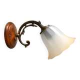 Frosted glass tulip wall light