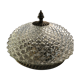 Ceiling lamp silver brass and glass 1950