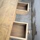 Pine and oak farmhouse table with multiple drawers, communal type, 240cm.