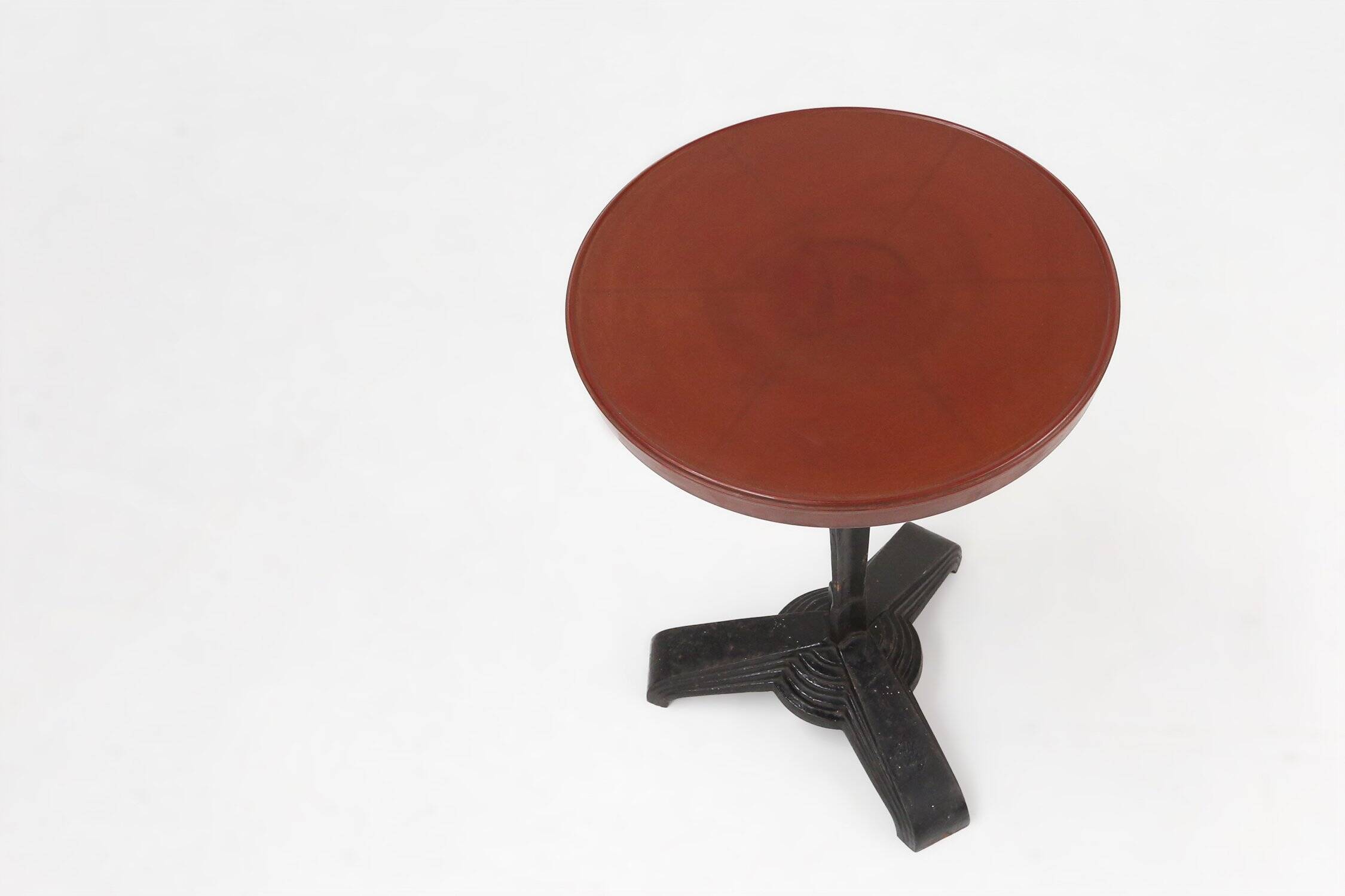 Cast Iron Bistro Table with Bakelite Top from Louis Vuitton, France, 1930s