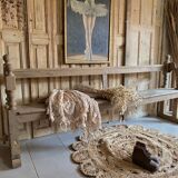 Ancien banc d’église en chêne