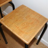 2 square stools 450mm