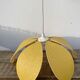 Suspension fleur pétale jaune vintage 70s