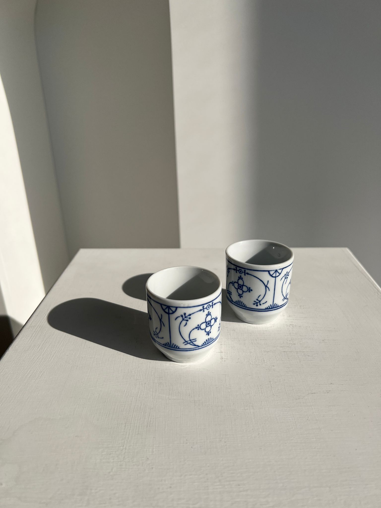 Set of 2 Scandinavian liqueur glasses or cups