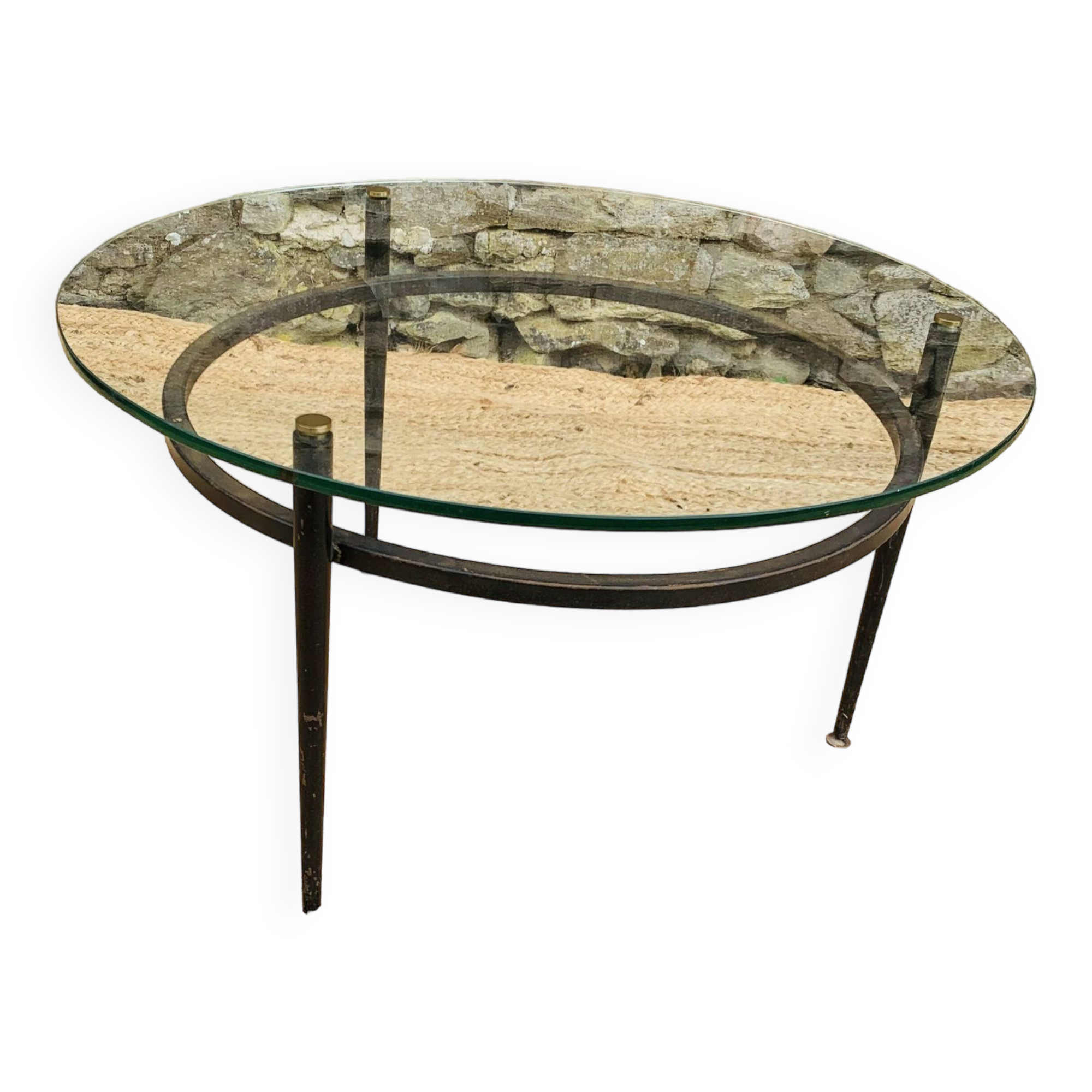 Vintage coffee table by Roger Le Bihan