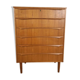Danish teak chest of drawers with six drawers – Scandinavian mid-century design, 1960s