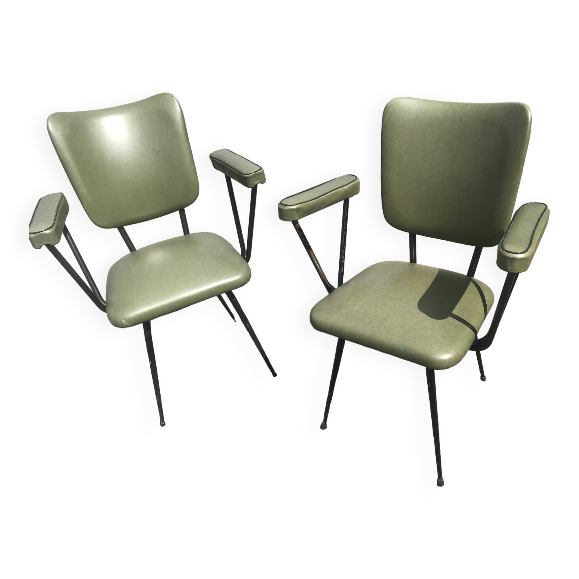 Fauteuil vintage kaki