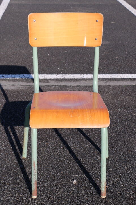 Set of 6 adult chairs Mullca 510 green