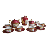 Tea set in hand-painted Limoges porcelain
