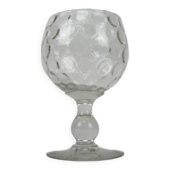Crystal bowl with round lozenges