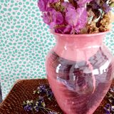 Iridescent earthenware vase