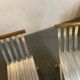 Pair of curule chairs designed by John Vesey, 1958, USA, brushed aluminum, walnut and leather