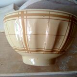 Straw yellow lunch bowl and ochre stripes