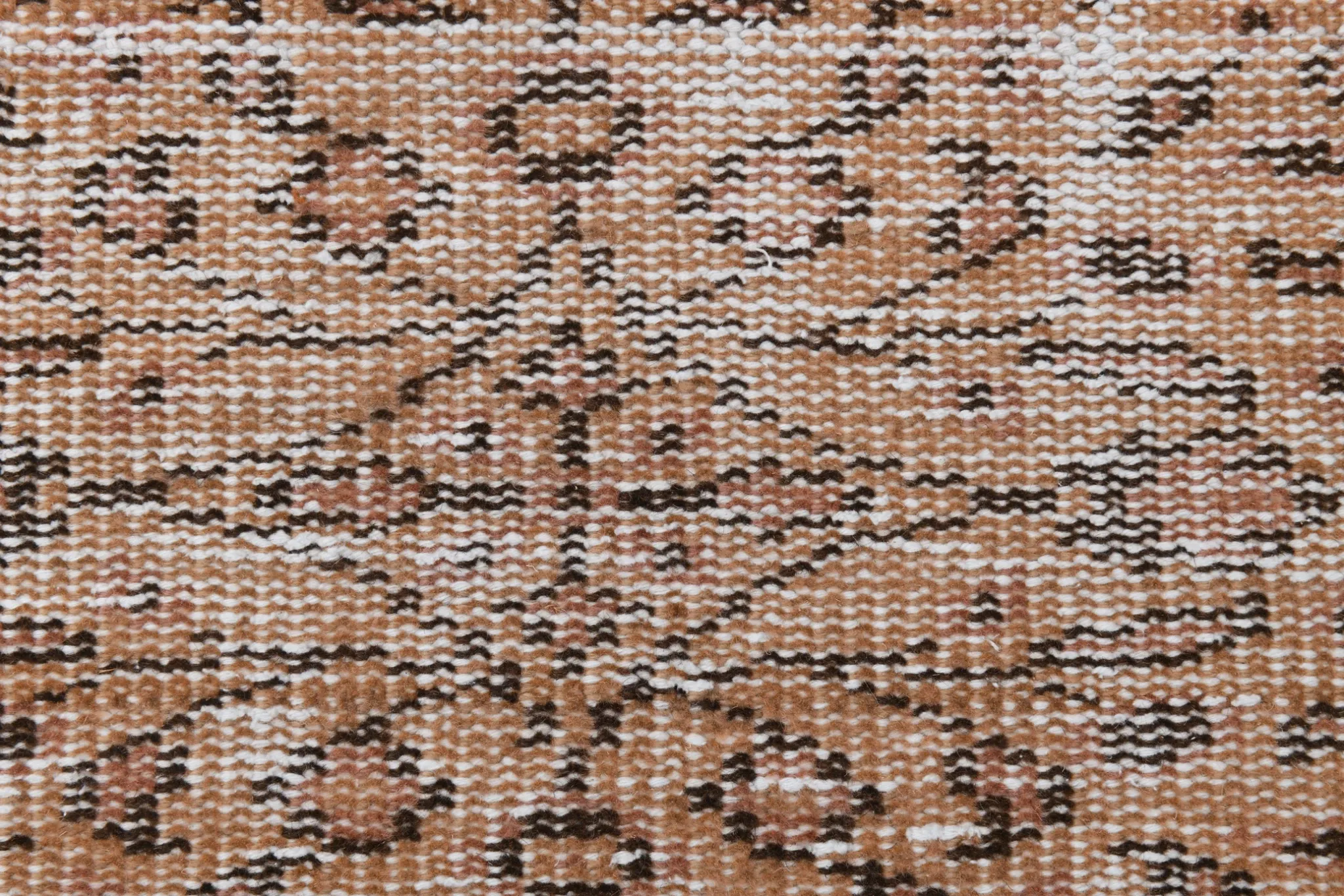 Terracotta & Rust Brown Floral Persian Rug, Turkish Vintage Antique Carpet