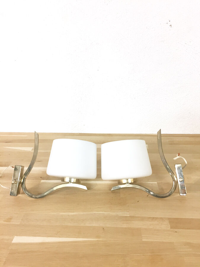 Vintage brass wall light 1950