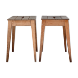 Square wooden stools