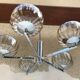 Chandelier 5 arm chromed metal old  70s vintage