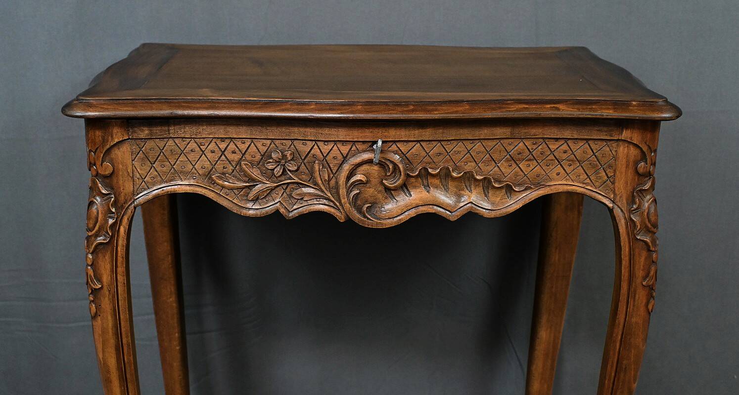 Solid beechwood workbench, Louis XV style – Early 20th century