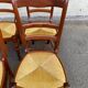 4 solid wood Louis Philippe chairs in dark cherry