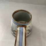 Ceramic mug vase Mexican craftsmanship signed bird flower