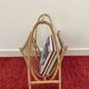 Vintage bamboo rattan magazine holder