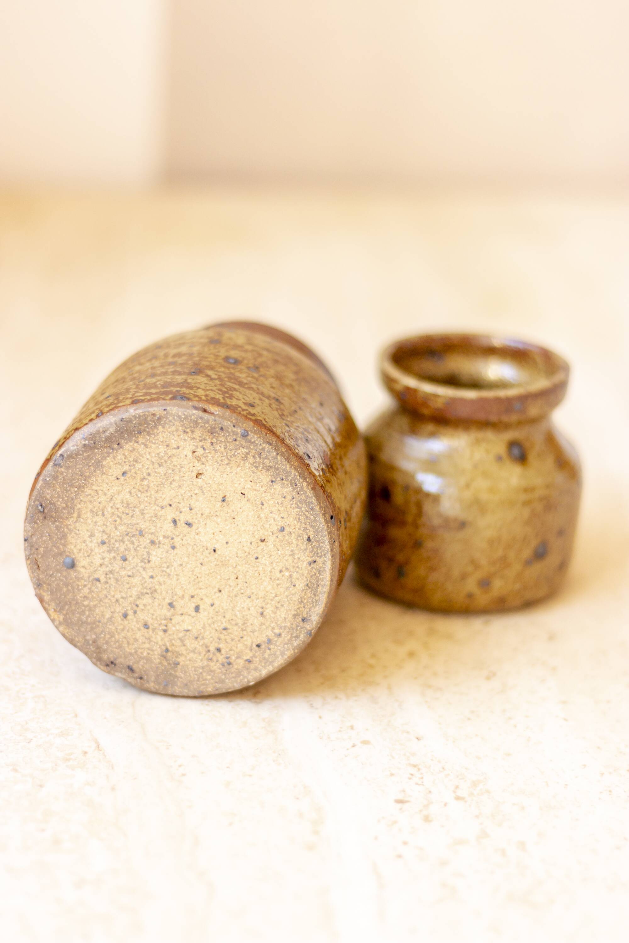 Pair of stoneware vase