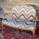 Louis XVI-style carved and lase-style wooden bench