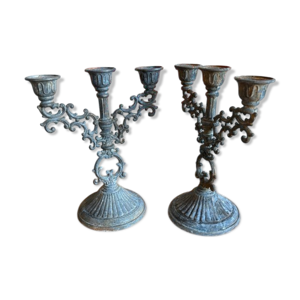 Paire de bougeoirs, candélabres