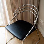 2 Vintage Design 80s Stylistic Wire Steel Chairs Chrome