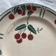 Compotier art deco cherries, longwy model the merises