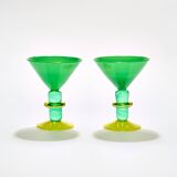 Miami Martini Glass in Lime & Green